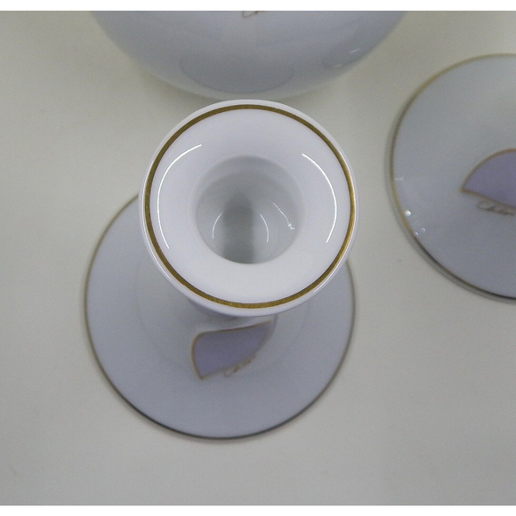 Chloe Paris Decor Opera Porcelain Candlestick Holders and Vase Set Germany - Picture 3 of 11